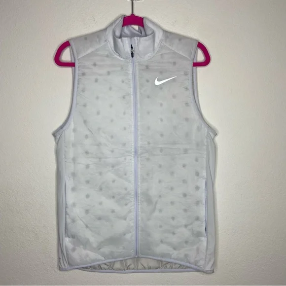 Nike Men’s Light Blue/ OffWhite Aerolayer Repel Thermore Running Vest Size M NWT - Picture 3 of 10